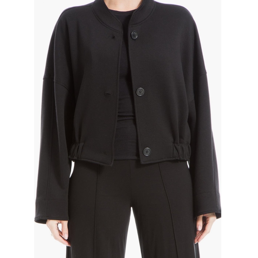 Max Studio Black Bomber Jacket - M